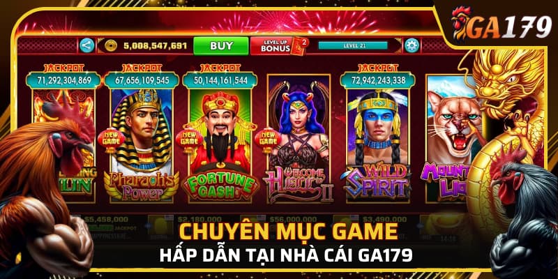 Những chuyên mục game tại nhà cái GA179