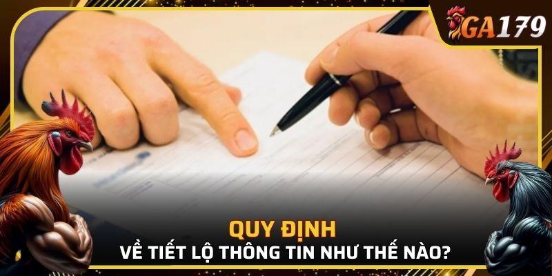 Các dữ liệu này phải được khai báo trung thực